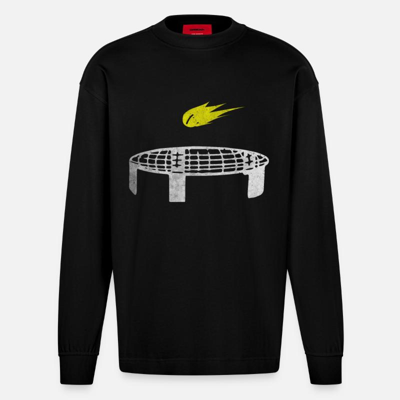 Spikeball - Manches longues bio épais oversize fabriqué en UE - SOLID BLACK