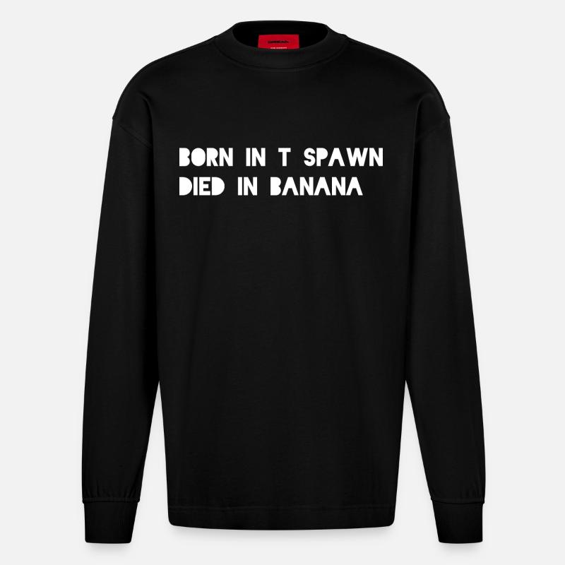 CS2_Born_in_T_Spawn - Heavyweight Oversized Organic Langarmshirt Made in EU - SOLID BLACK