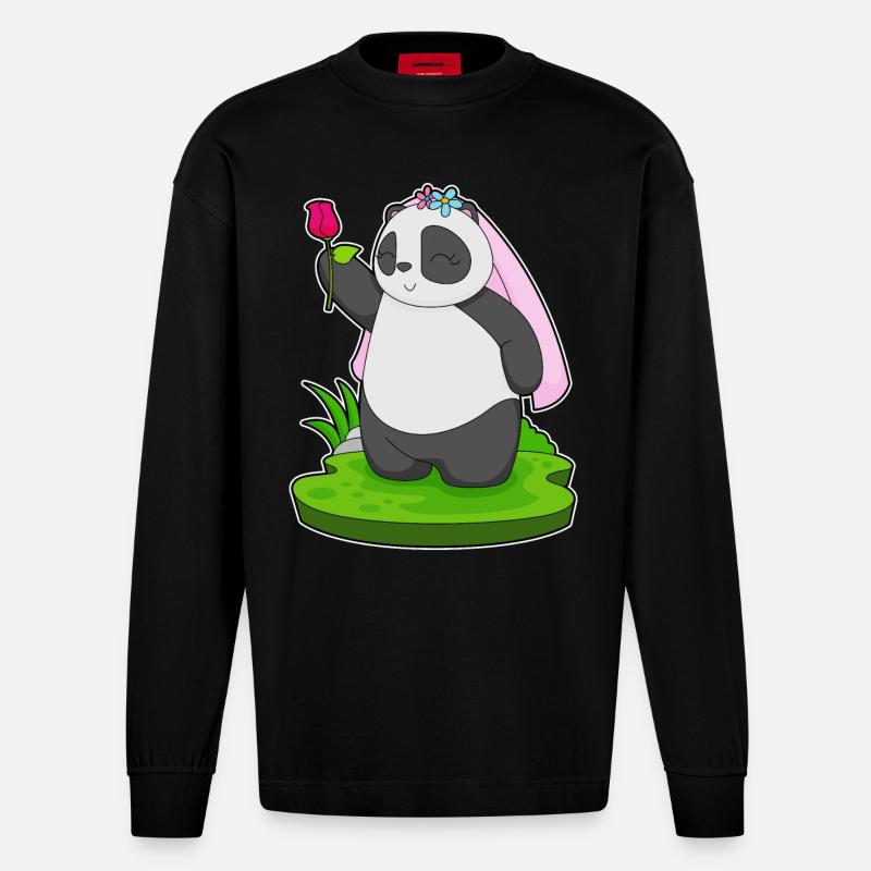 Panda Bride Rose Mariage - Manches longues bio épais oversize fabriqué en UE - SOLID BLACK