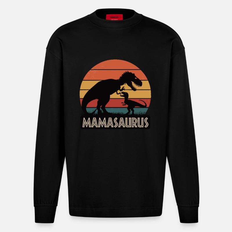 Mamasaure - Manches longues bio épais oversize fabriqué en UE - SOLID BLACK