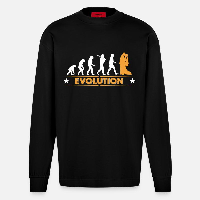 Mariage - evolution - Manches longues bio épais oversize fabriqué en UE - SOLID BLACK