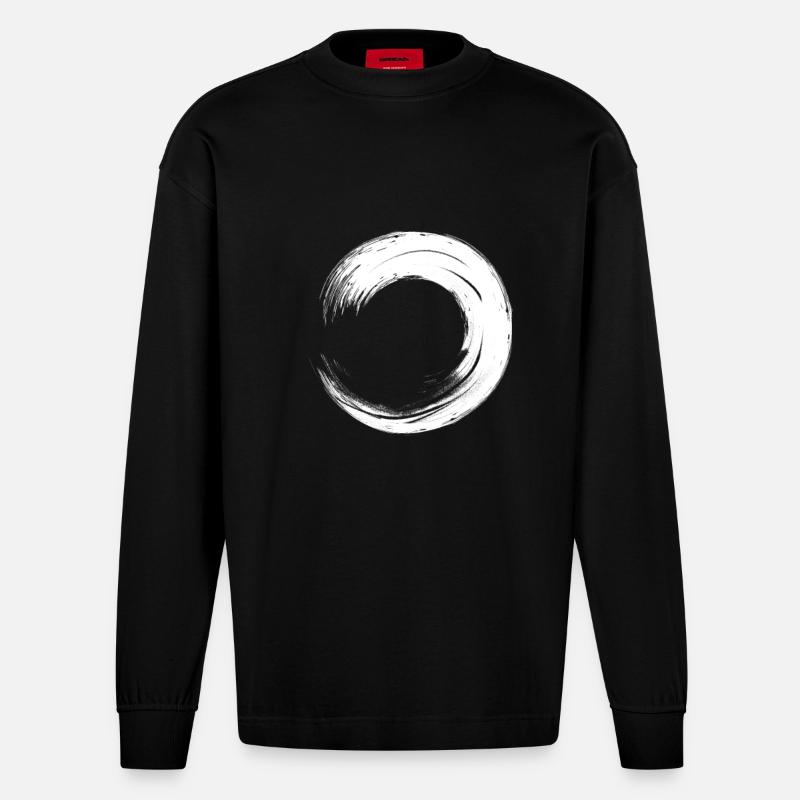 Kreis - Heavyweight Oversized Organic Langarmshirt Made in EU - SOLID BLACK