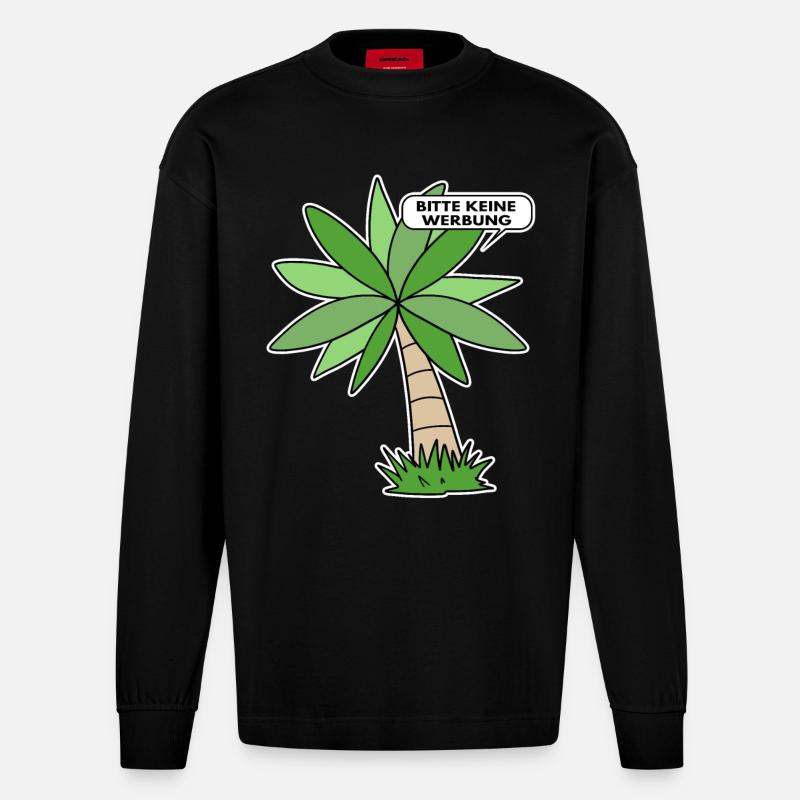 Bitte keine Werbung - Heavyweight Oversized Organic Langarmshirt Made in EU - SOLID BLACK