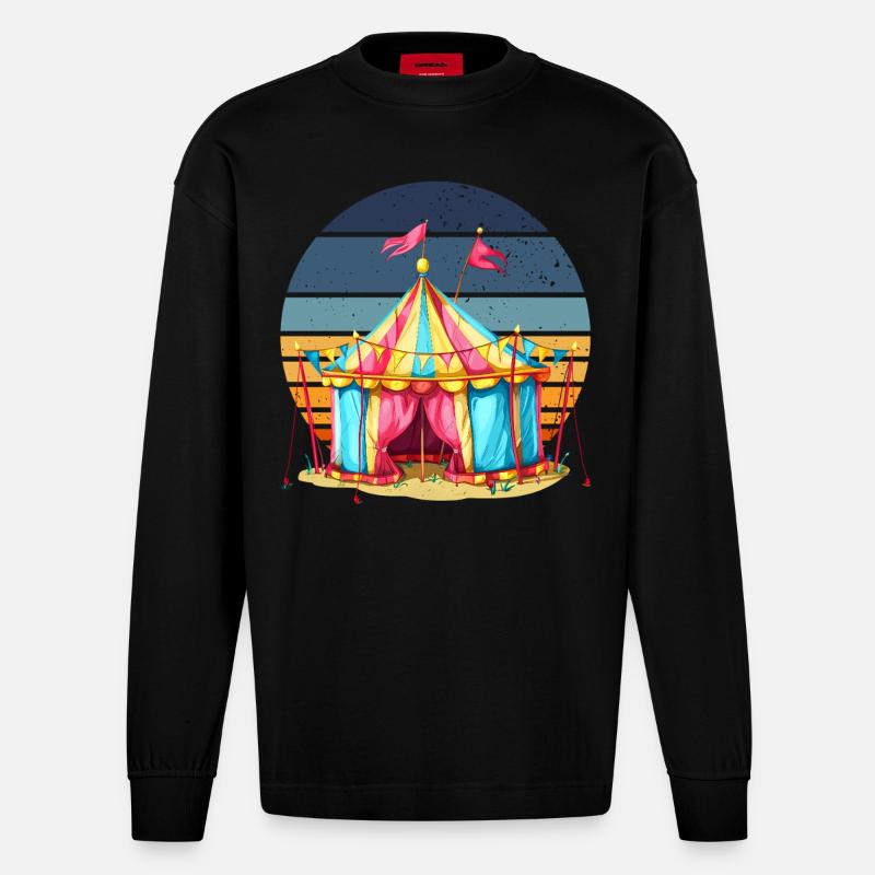 Zircus - Heavyweight Oversized Organic Langarmshirt Made in EU - SOLID BLACK