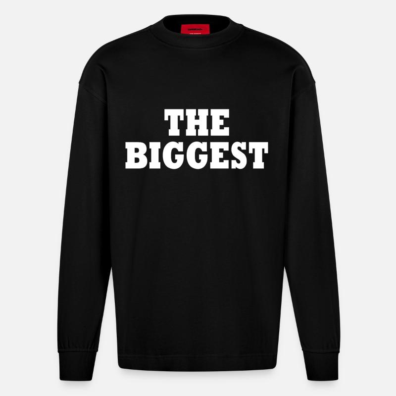 The biggest - Heavyweight Oversized Organic Langarmshirt Made in EU - SOLID BLACK