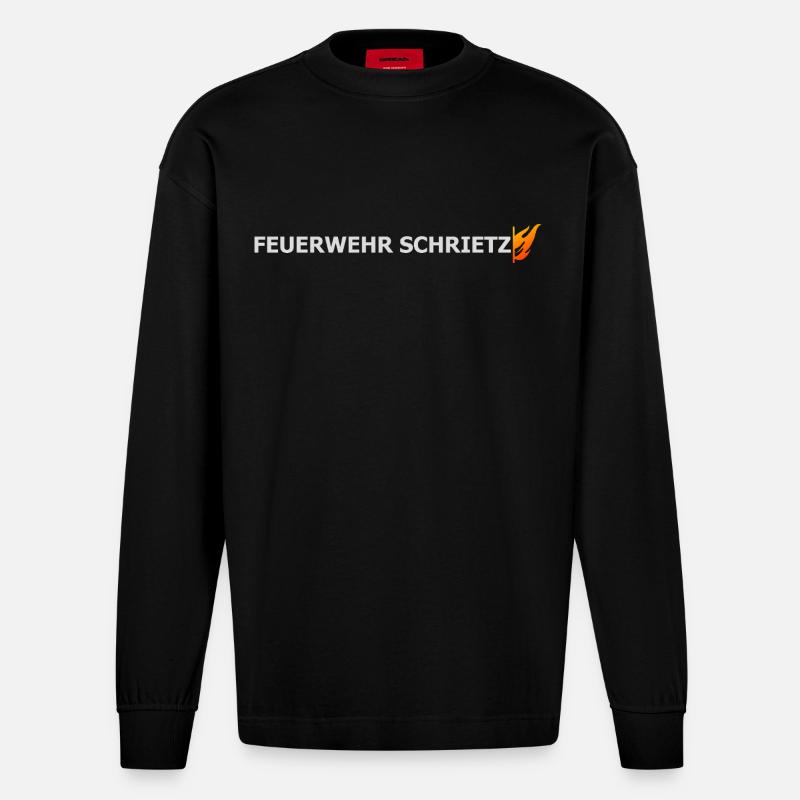 Schrietz - Heavyweight Oversized Organic Langarmshirt Made in EU - SOLID BLACK