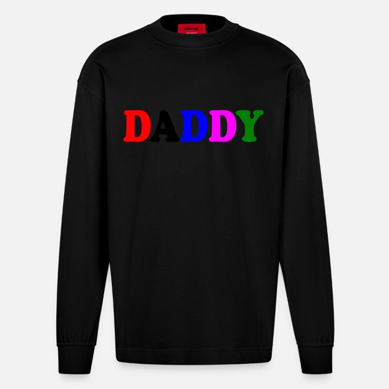 Daddy - Manches longues bio épais oversize fabriqué en UE - SOLID BLACK