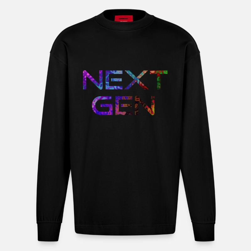 NEXT GEN - Heavyweight Oversized Organic Langarmshirt Made in EU - SOLID BLACK