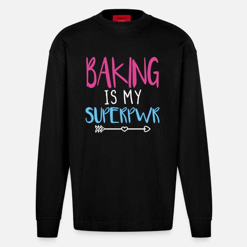 Back Spruch lustig Geschenk - Heavyweight Oversized Organic Langarmshirt Made in EU - SOLID BLACK