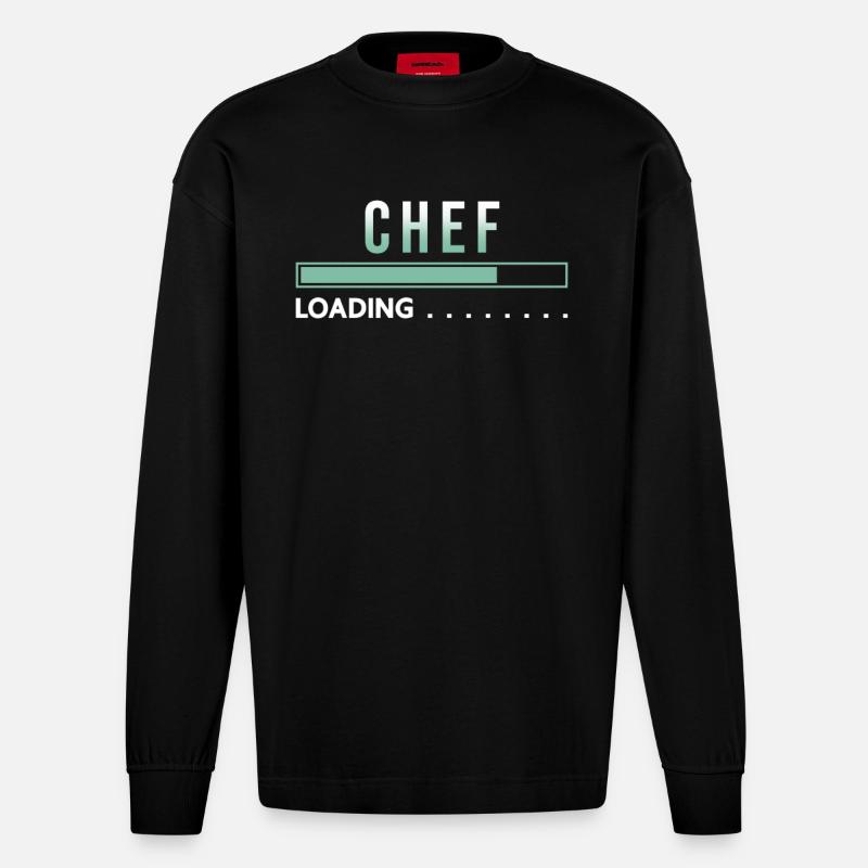 Koch loading Geschenk Ausbidlung - Heavyweight Oversized Organic Langarmshirt Made in EU - SOLID BLACK