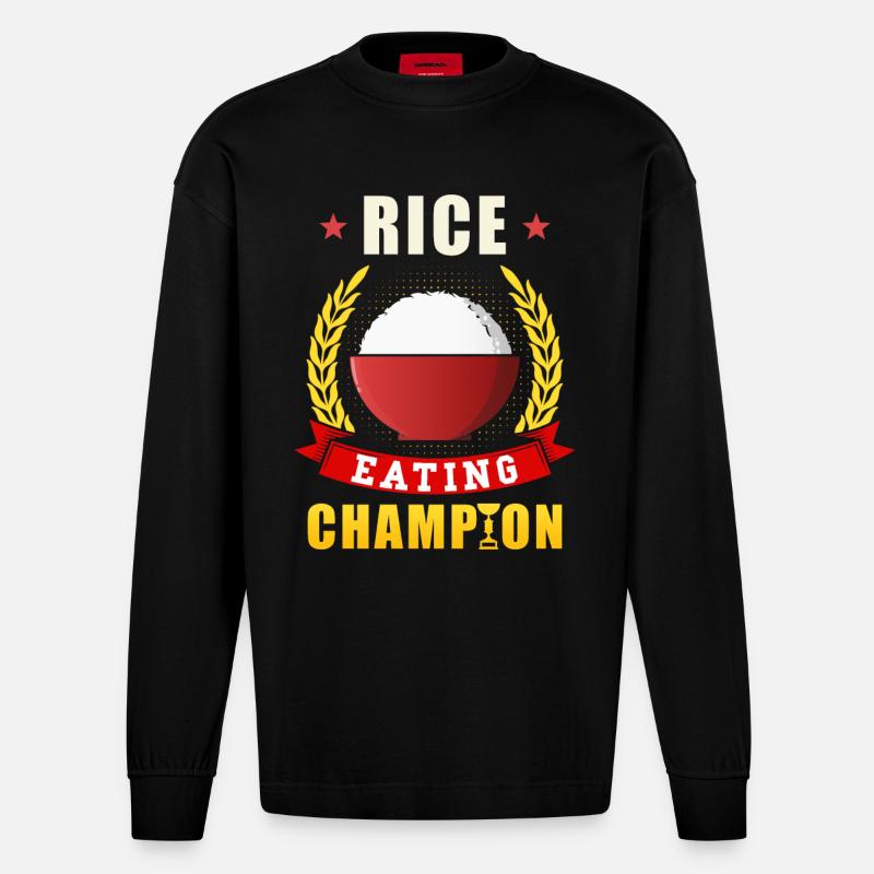 Reis Champion - Heavyweight Oversized Organic Langarmshirt Made in EU - SOLID BLACK