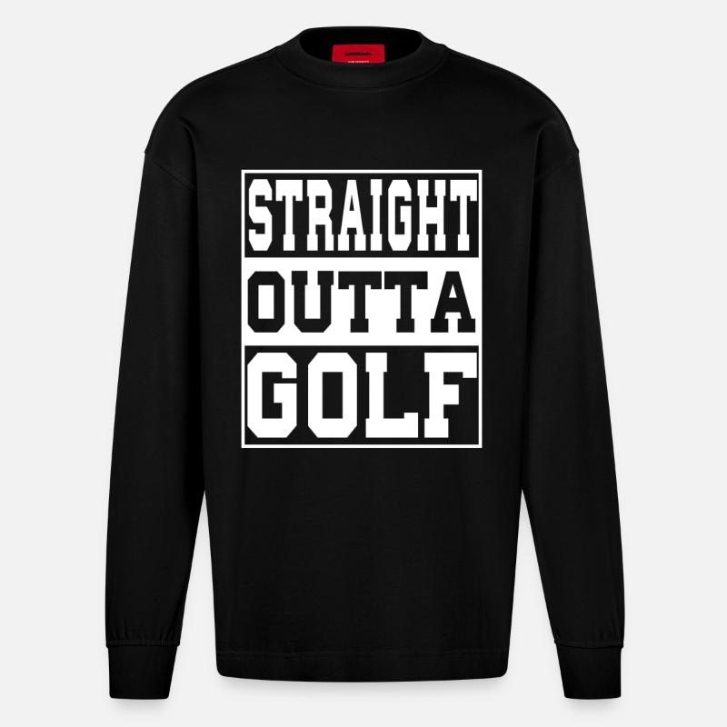 Le golf dit drôle - Manches longues bio épais oversize fabriqué en UE - SOLID BLACK