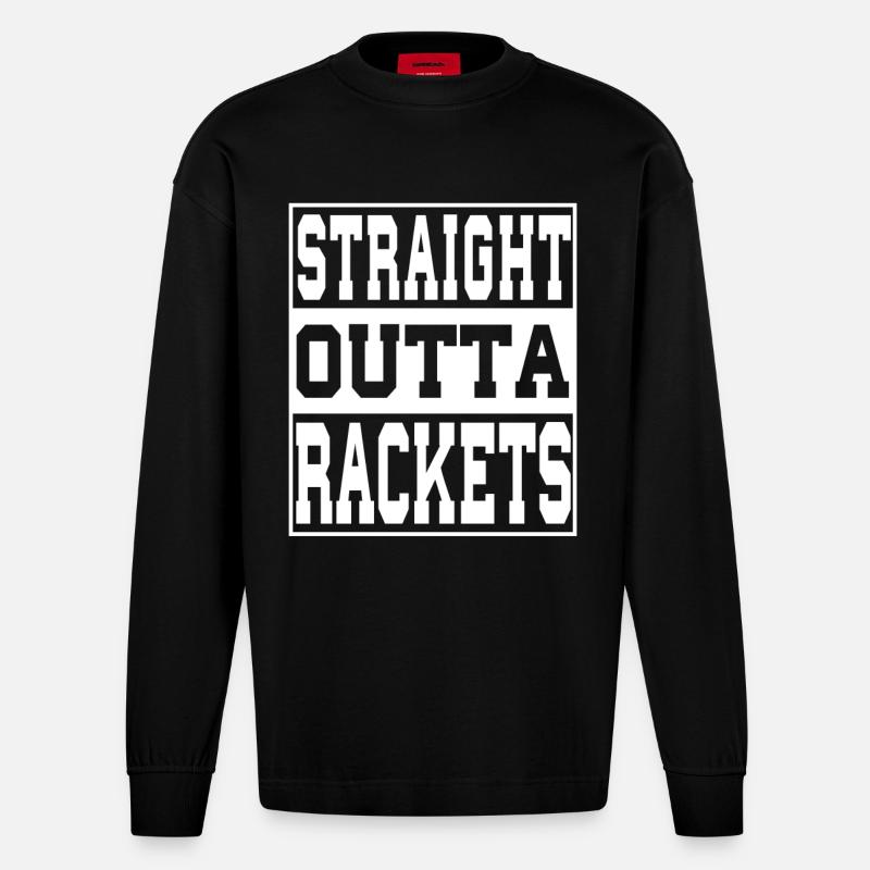 Racket dit drôle - Manches longues bio épais oversize fabriqué en UE - SOLID BLACK