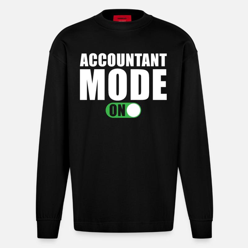 Mode comptable activé - Manches longues bio épais oversize fabriqué en UE - SOLID BLACK