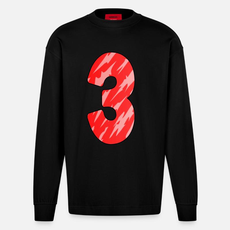 3 - Heavyweight Oversized Organic Langarmshirt Made in EU - SOLID BLACK