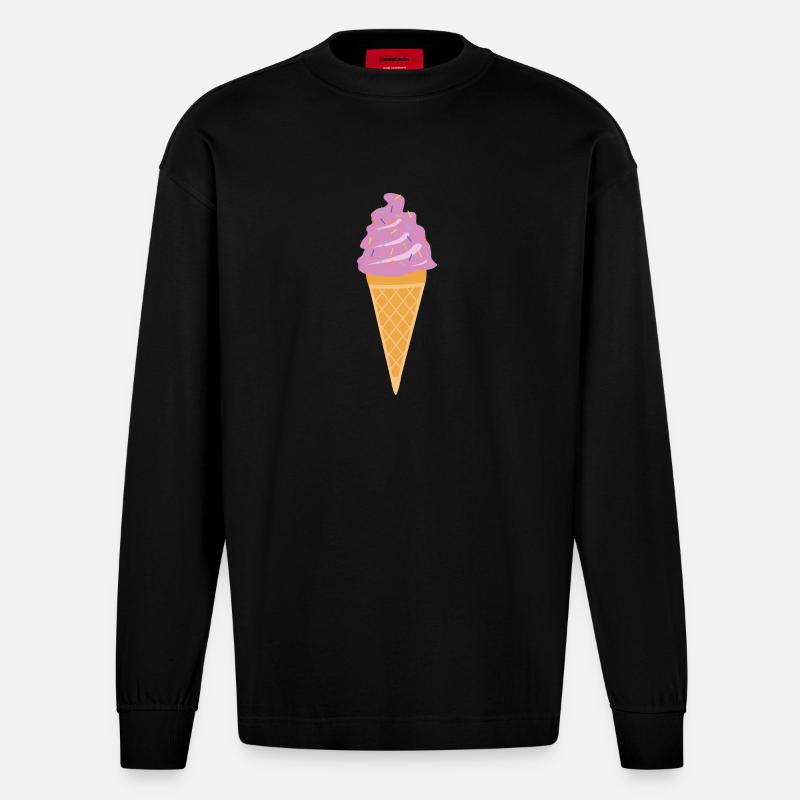 EIS - Heavyweight Oversized Organic Langarmshirt Made in EU - SOLID BLACK