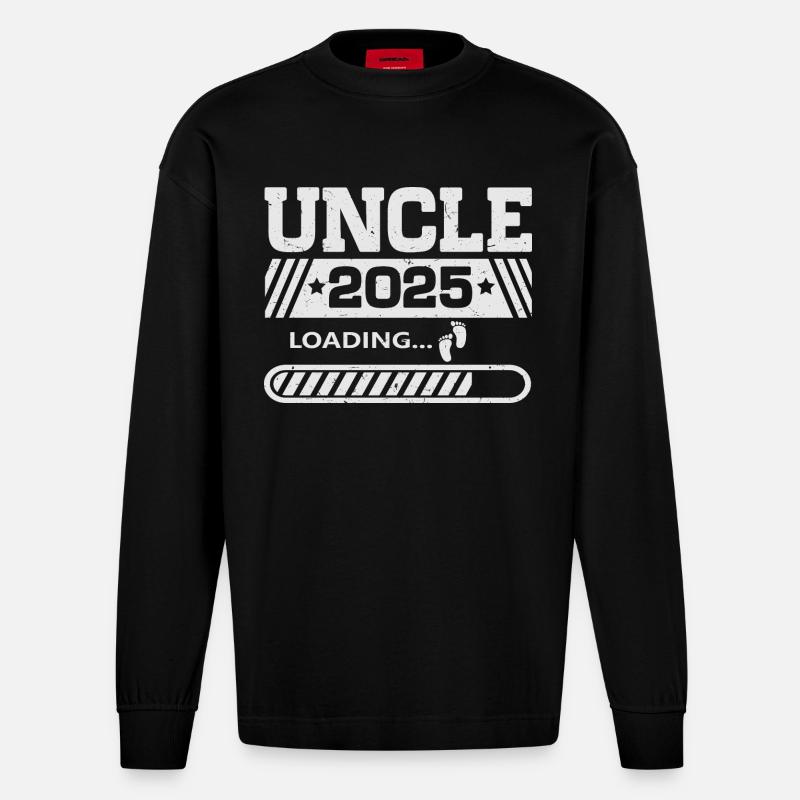 Onkel 2025 loading - Heavyweight Oversized Organic Langarmshirt Made in EU - SOLID BLACK
