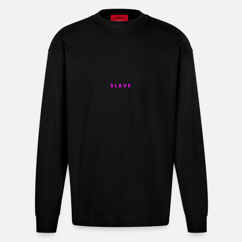 Slave - Heavyweight Oversized Organic Longsleeve Shirt Made in EU - SOLID BLACK