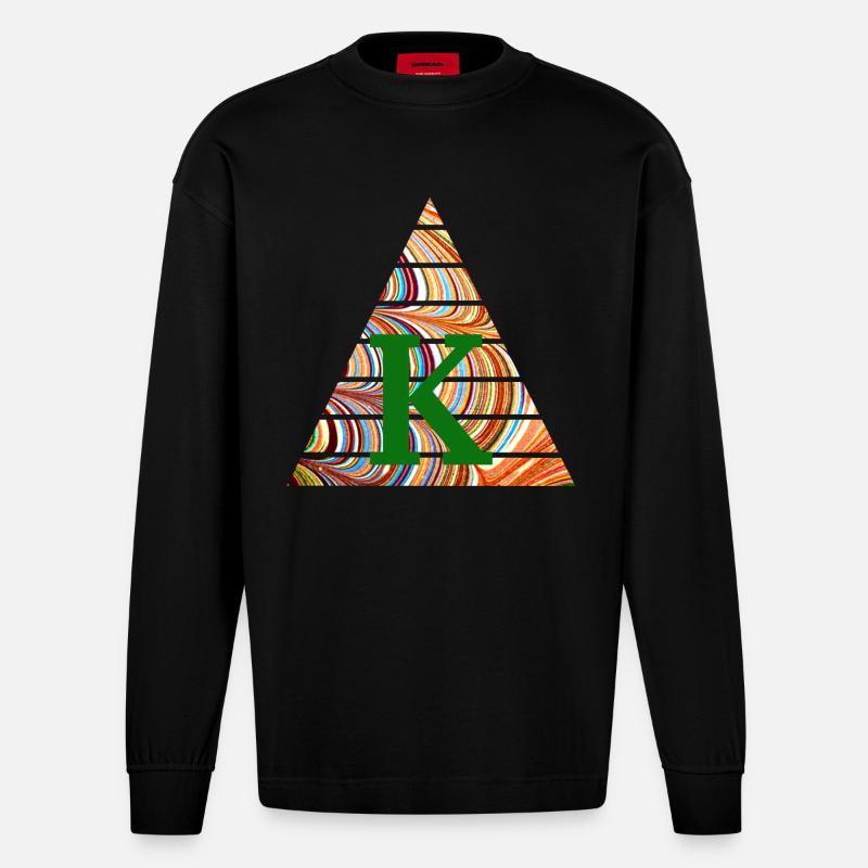 Triangle E 56 K - Heavyweight Oversized Organic Longsleeve Shirt Made in EU - SOLID BLACK