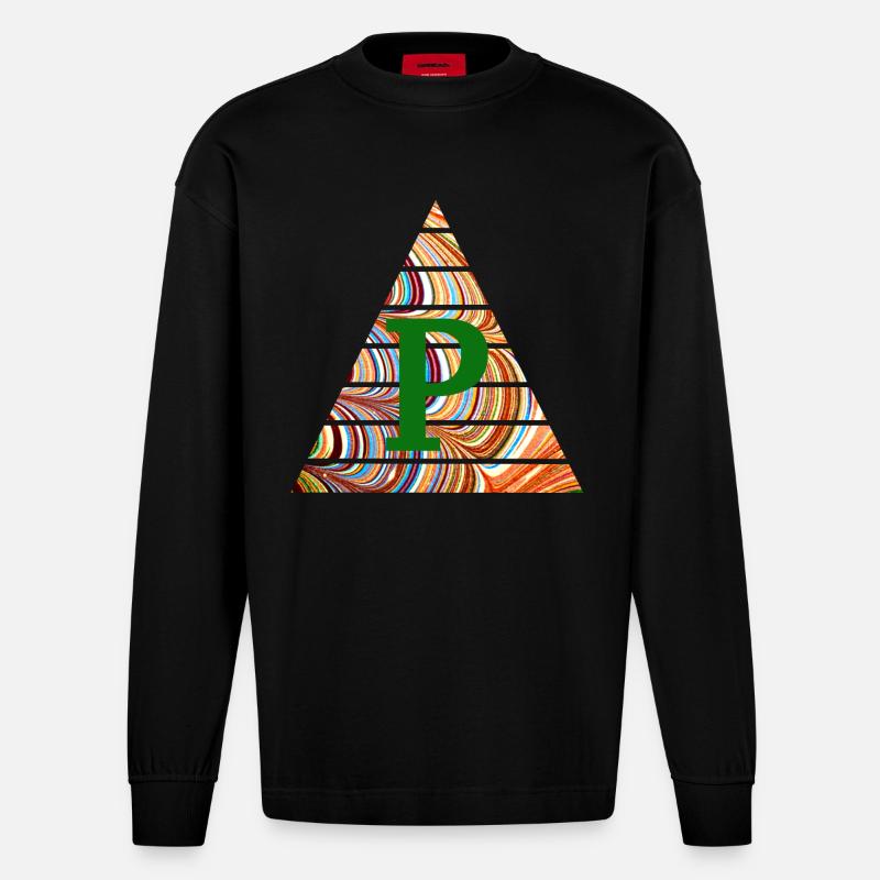 Triangle E 56 P - Heavyweight Oversized Organic Longsleeve Shirt Made in EU - SOLID BLACK