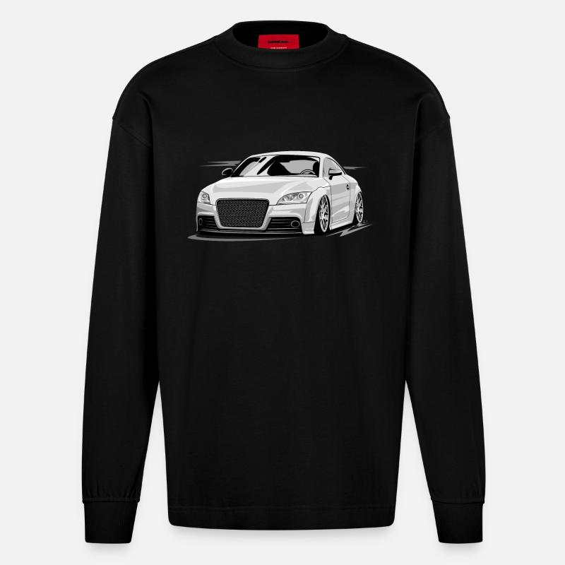 TT 8J RS Low Style - Heavyweight Oversized Organic Langarmshirt Made in EU - SOLID BLACK