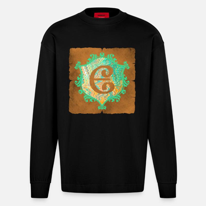 e 36 e - Heavyweight Oversized Organic Langarmshirt Made in EU - SOLID BLACK