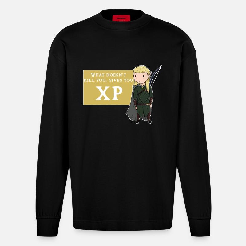 Roleplay XP - Heavyweight Oversized Organic Langarmshirt Made in EU - SOLID BLACK