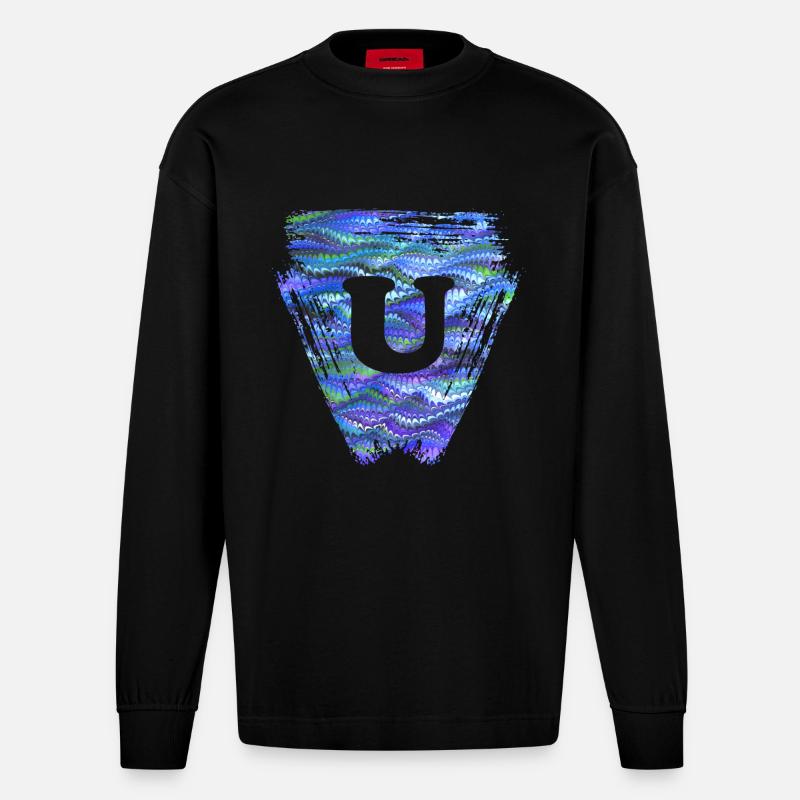Triangle E 103 U - Manches longues bio épais oversize fabriqué en UE - SOLID BLACK