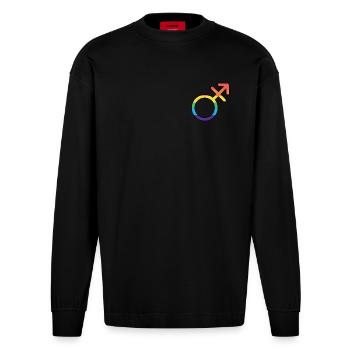 Andro Gent Essence - Heavyweight Oversized Organic Langarmshirt Made in EU - SOLID BLACK - Vorne