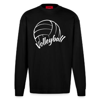 Volley-ball - Manches longues bio épais oversize fabriqué en UE - SOLID BLACK - Devant