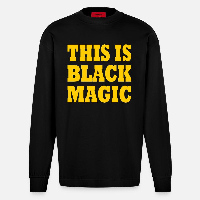 this is black magic - Manches longues bio épais oversize fabriqué en UE - SOLID BLACK