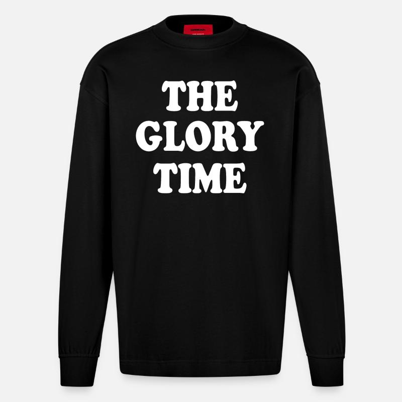 The glory time - Manches longues bio épais oversize fabriqué en UE - SOLID BLACK