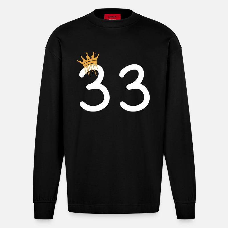 33 - Heavyweight Oversized Organic Langarmshirt Made in EU - SOLID BLACK