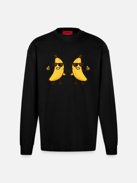 Babane Comic Cool 2 - Heavyweight Oversized Organic Longsleeve Shirt Made in EU - SOLID BLACK