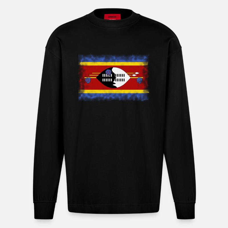 Eswatini - Heavyweight Oversized Organic Langarmshirt Made in EU - SOLID BLACK