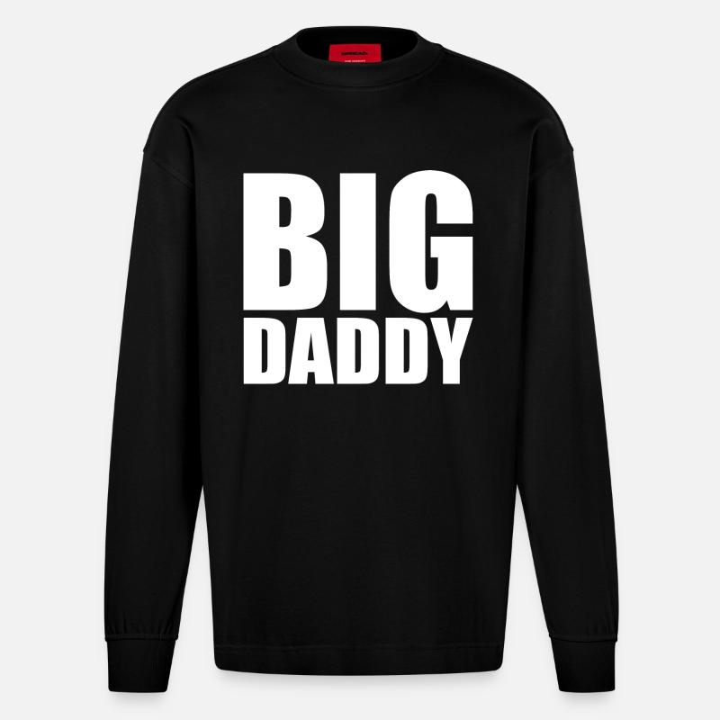 Big daddy - Heavyweight Oversized Organic Langarmshirt Made in EU - SOLID BLACK