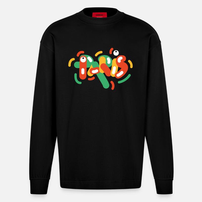 PARIS - Heavyweight Oversized Organic Langarmshirt Made in EU - SOLID BLACK