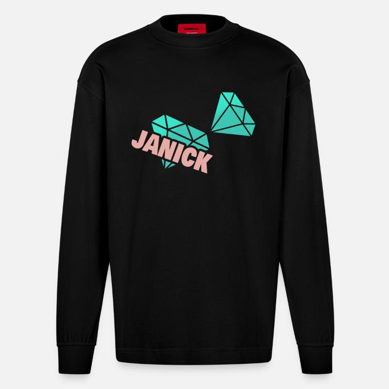 Papa Janick - Heavyweight Oversized Organic Langarmshirt Made in EU - SOLID BLACK