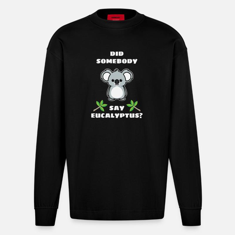 Koala - Heavyweight Oversized Organic Langarmshirt Made in EU - SOLID BLACK