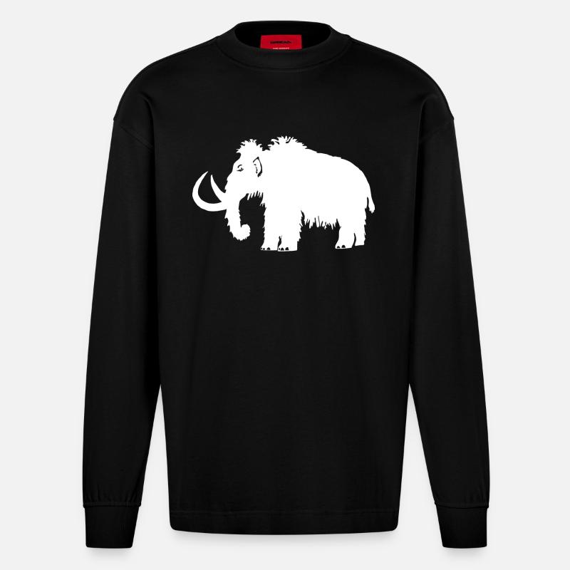 Mammut - Heavyweight Oversized Organic Langarmshirt Made in EU - SOLID BLACK