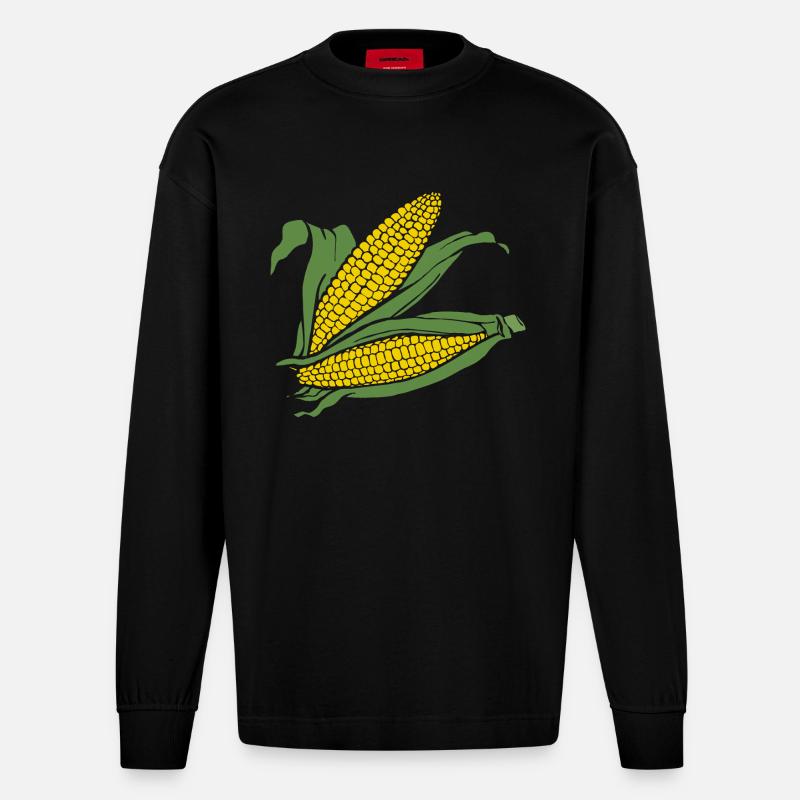 Mais - Heavyweight Oversized Organic Langarmshirt Made in EU - SOLID BLACK