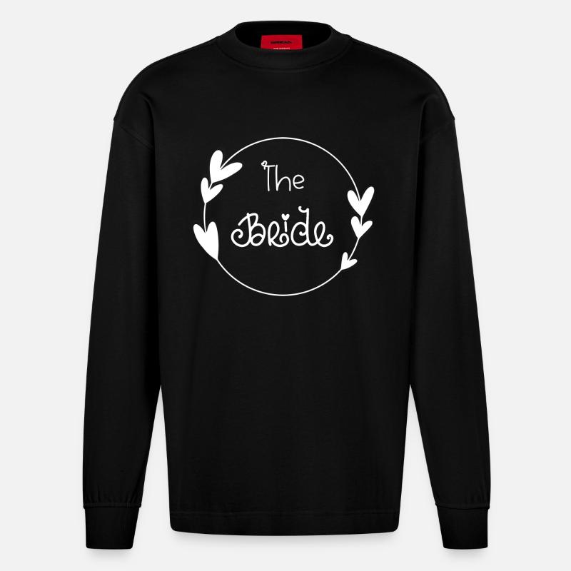 Die Braut - Heavyweight Oversized Organic Langarmshirt Made in EU - SOLID BLACK