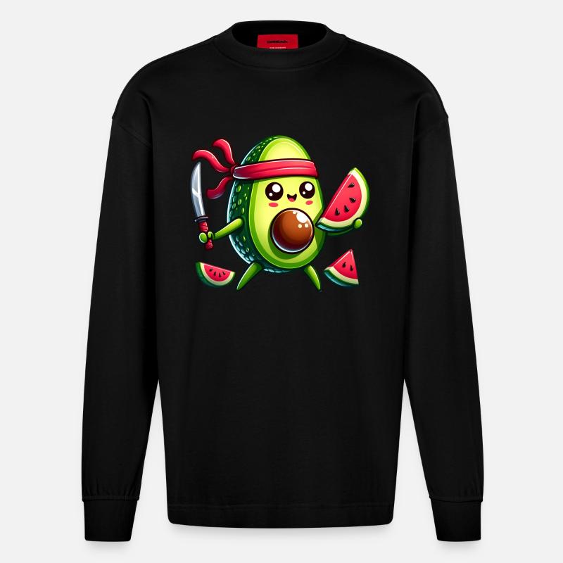 Avocat Ninja - Manches longues bio épais oversize fabriqué en UE - SOLID BLACK