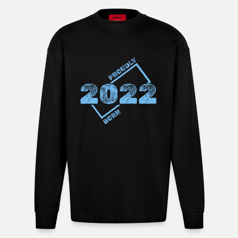 Geschenkidee 2022 - Heavyweight Oversized Organic Langarmshirt Made in EU - SOLID BLACK