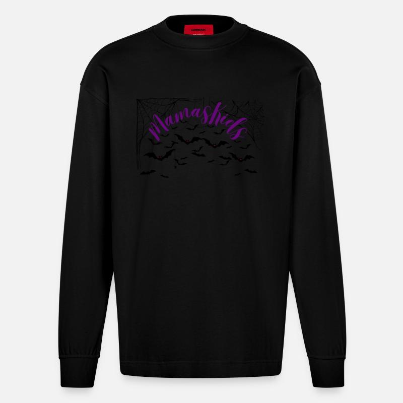 MamasKids - Heavyweight Oversized Organic Langarmshirt Made in EU - SOLID BLACK