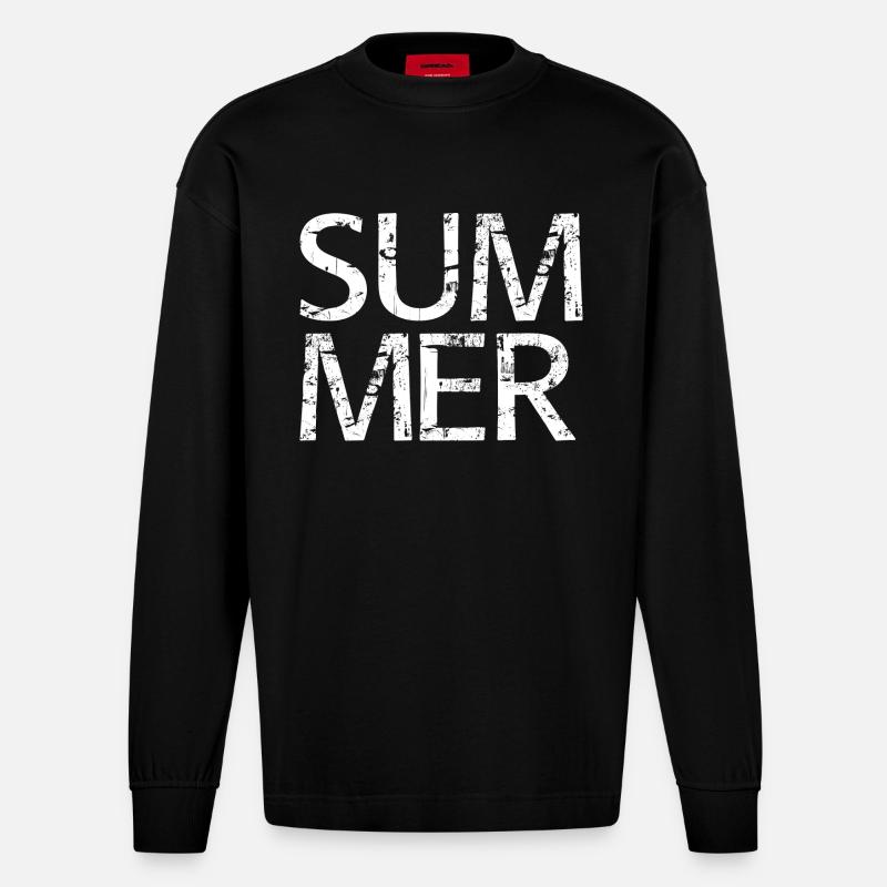 Summer - Heavyweight Oversized Organic Langarmshirt Made in EU - SOLID BLACK