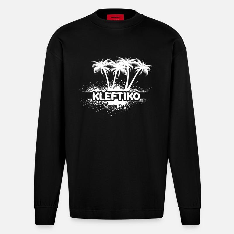 Kleftiko - Heavyweight Oversized Organic Langarmshirt Made in EU - SOLID BLACK