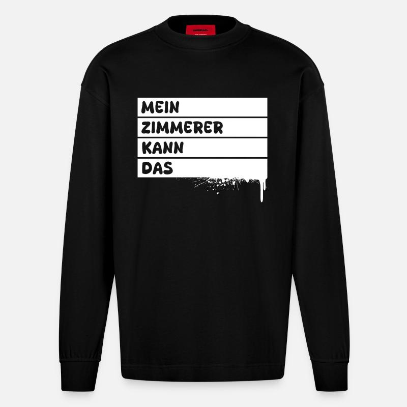 Charpentier - Manches longues bio épais oversize fabriqué en UE - SOLID BLACK