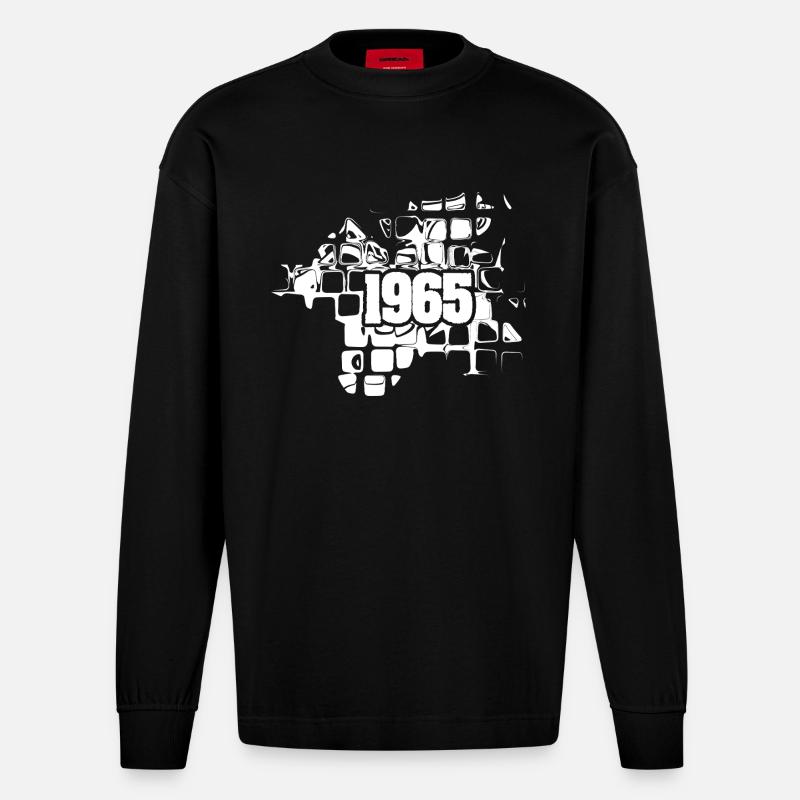 Artwork 1965 - Heavyweight Oversized Organic Langarmshirt Made in EU - SOLID BLACK