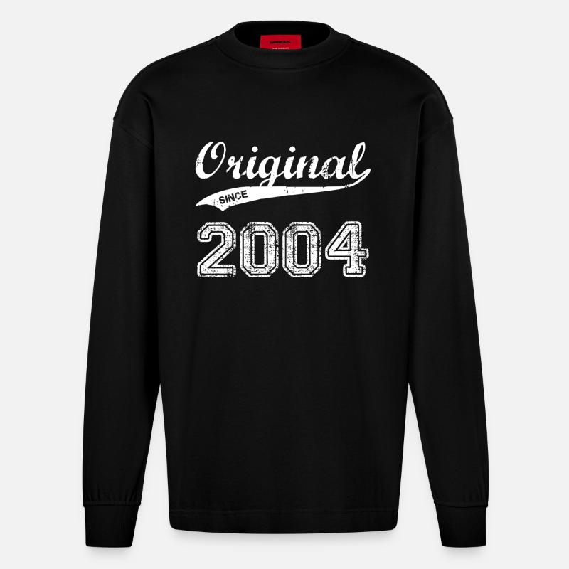 2004 - Heavyweight Oversized Organic Langarmshirt Made in EU - SOLID BLACK